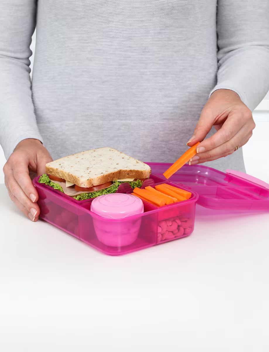 Sistema Bento Lunch Box With Yogurt Pot 1.65L- Pink