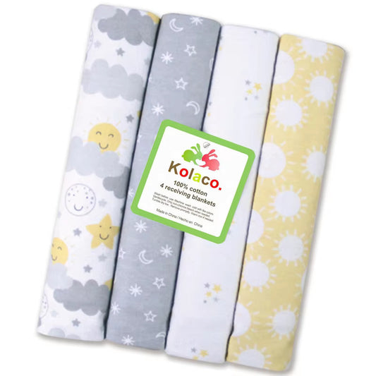 Soft Cotton Muslin Baby Swaddle Blanket- Pattern 4