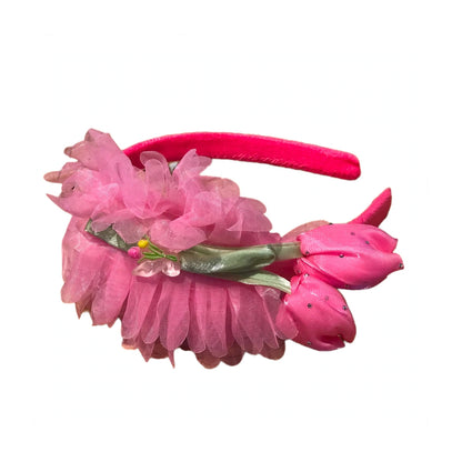 Soft Headband for Kids- Hot Pink Bloom (2Y+)