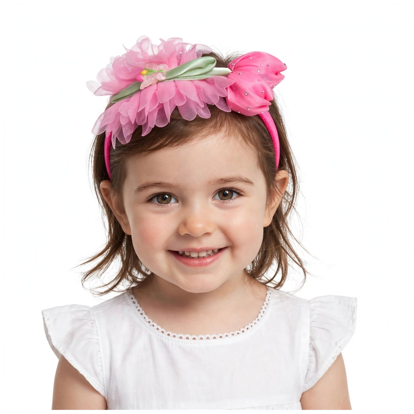 Soft Headband for Kids- Hot Pink Bloom (2Y+)