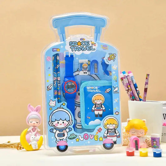 Space Travel Cartoon 7 in 1 Stationary Gift Set