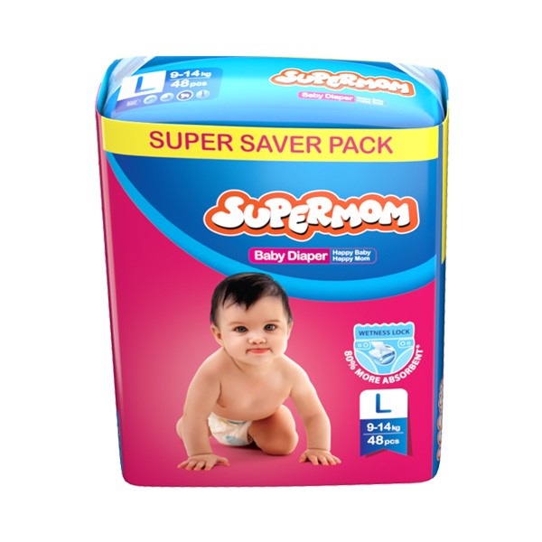 Supermom Baby Diaper Belt L (9-14 kg) 48 pcs
