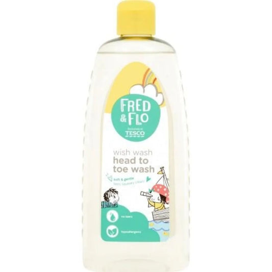 Tesco Fred & Flo Soft & Gentle Head To Toe Wash 500ml