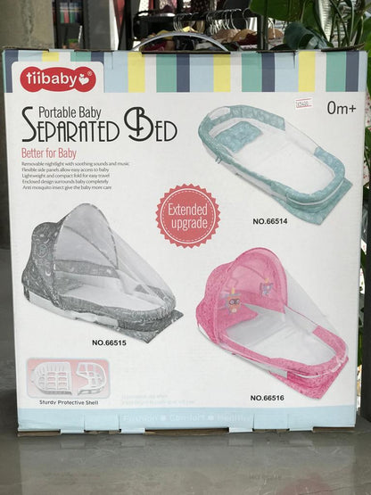 TiiBaby Portable Baby Separated Bed Om+ (Cyan)