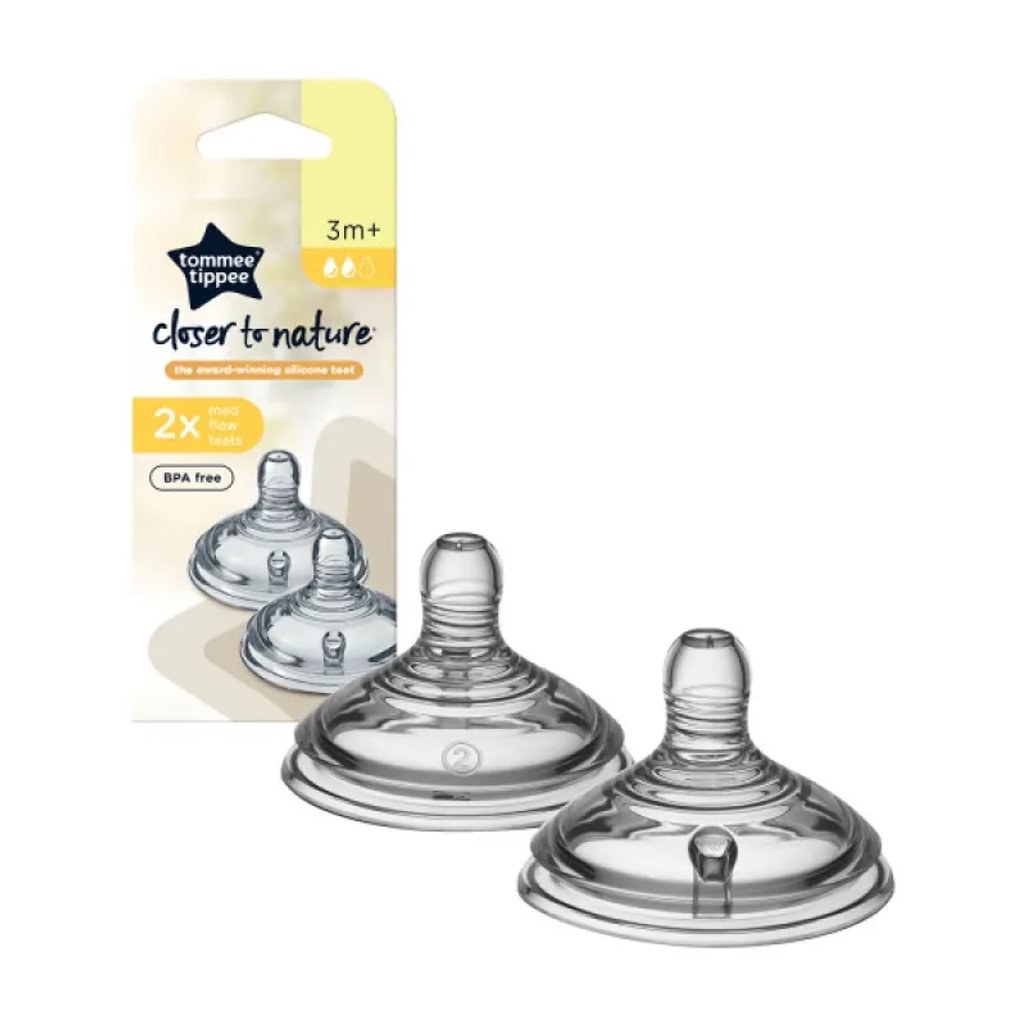 Tommee Tippee Advanced Anti Colic Medium Flow Teats (3m+) 2pcs
