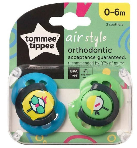 Tommee Tippee Air Style Soothers (0-6 Months)- 2Pcs