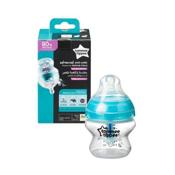 Tommee Tippee Anti-Colic Feeding Bottle (0m+) 150ml- Sea Green