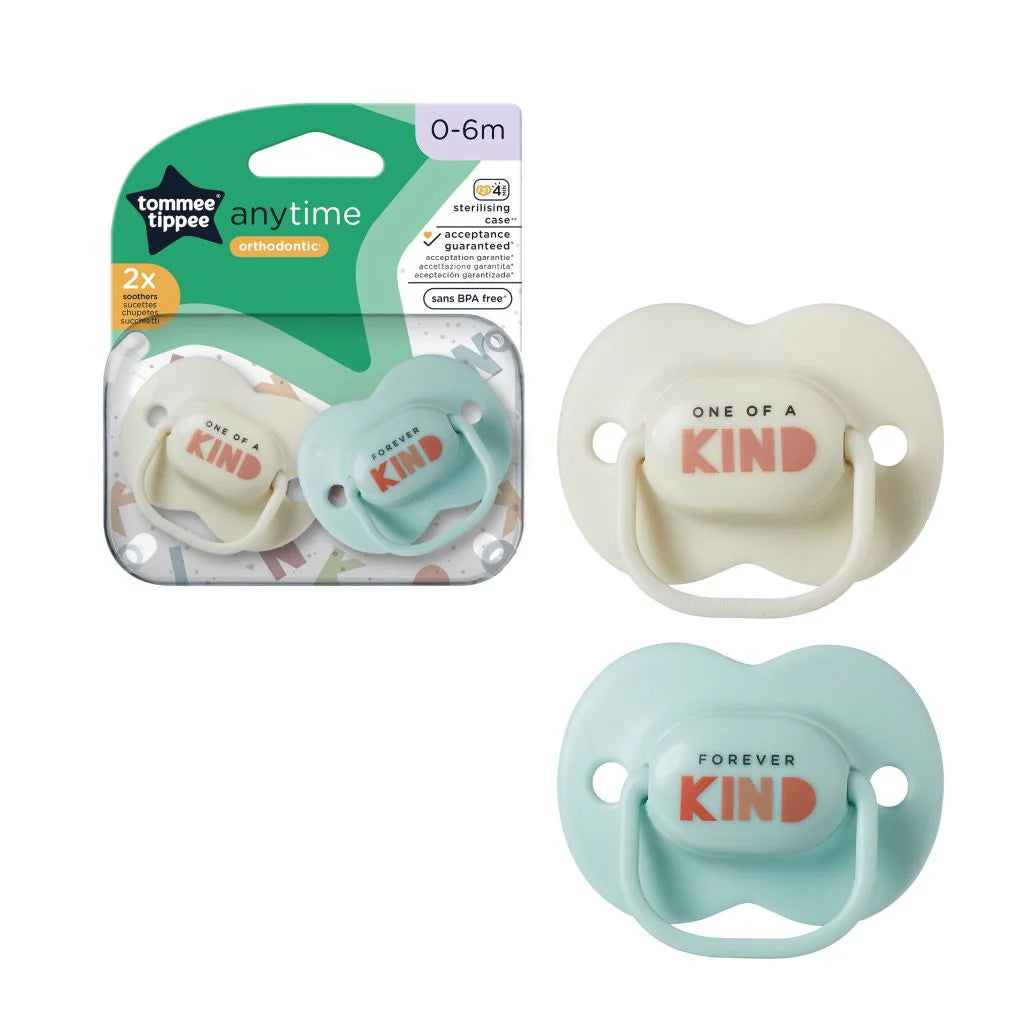 Tommee Tippee Anytime Soothers- 2pcs (0-6m)