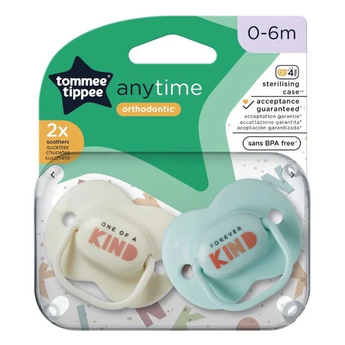 Tommee Tippee Anytime Soothers- 2pcs (0-6m)