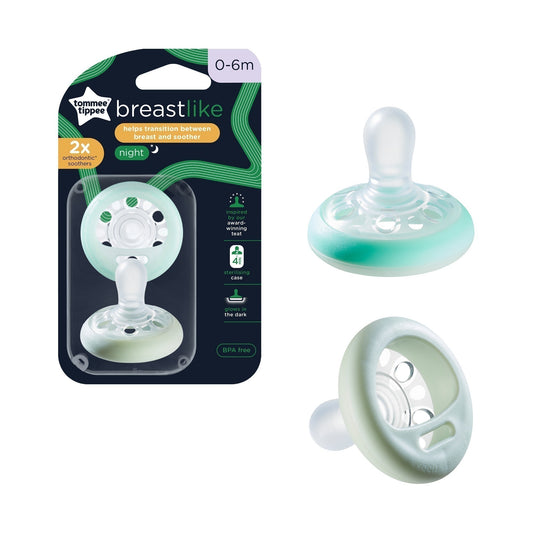 Tommee Tippee Breast-Like Soother- Glow At Night (0-6 months)