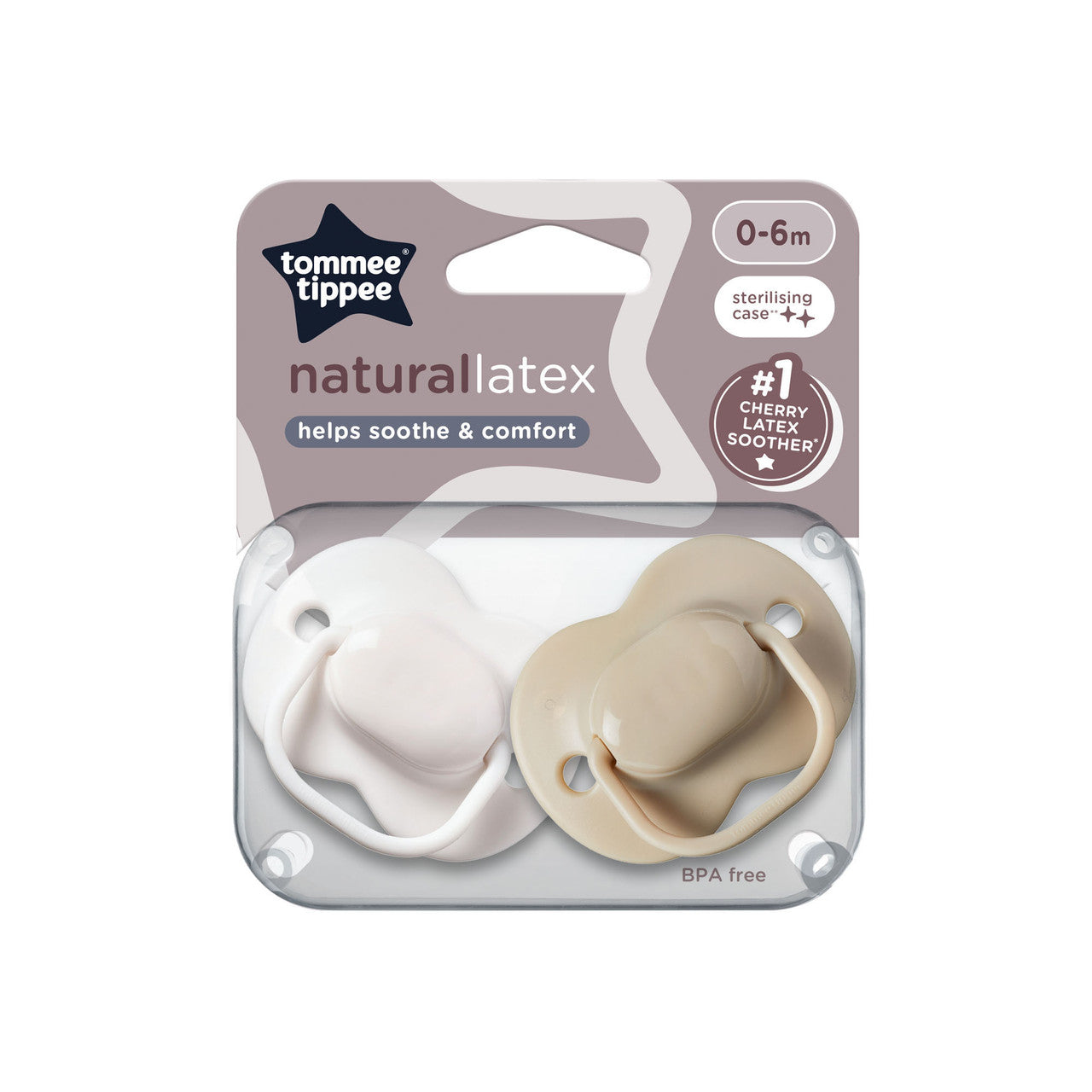 Tommee Tippee Cherry Latex Soother (0-6m)- 2 Pcs