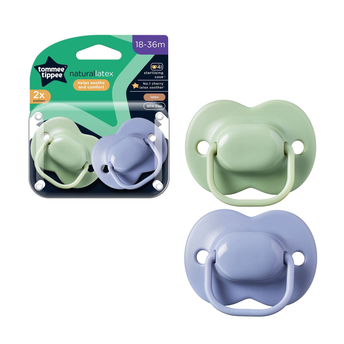 Tommee Tippee Cherry Latex Soother (18-36m)- 2 Pcs