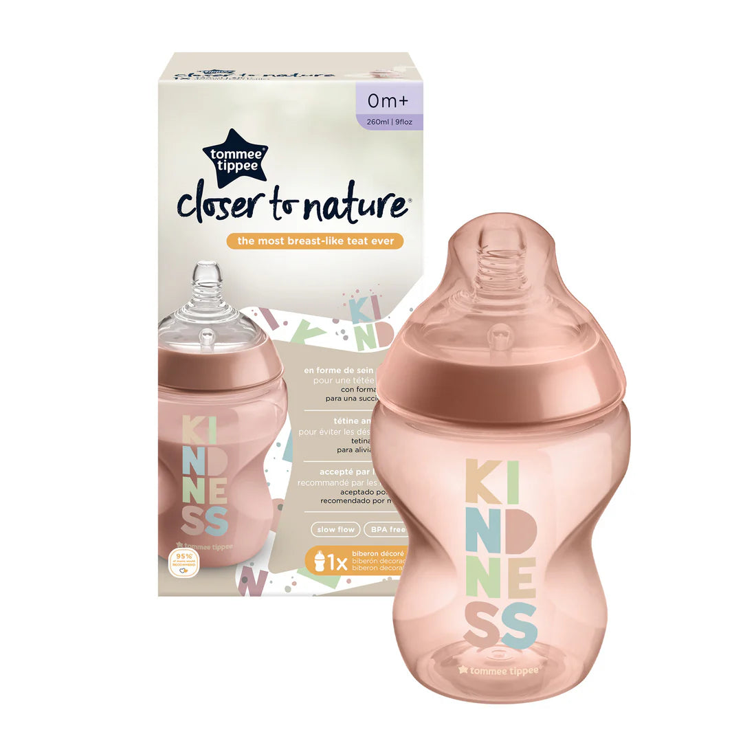 Tommee Tippee Closer To Nature Kindness Baby Bottle (0m+) 260ml