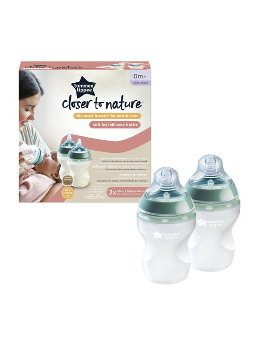 Tommee Tippee Closer to Nature Baby Bottle 260ml (0m+)- 2 Pack