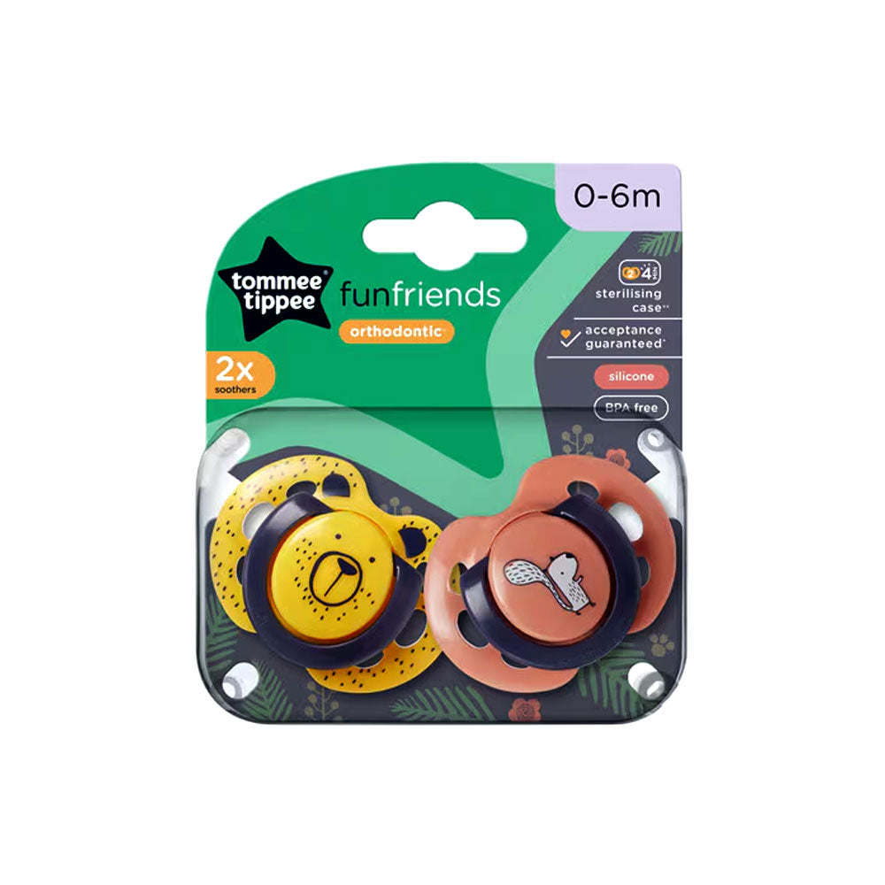 Tommee Tippee Fun Friends Soothers (6-18 Months)- 2Pcs