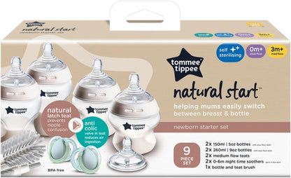 Tommee Tippee Natural Start Newborn Starter Set- 9 Pcs