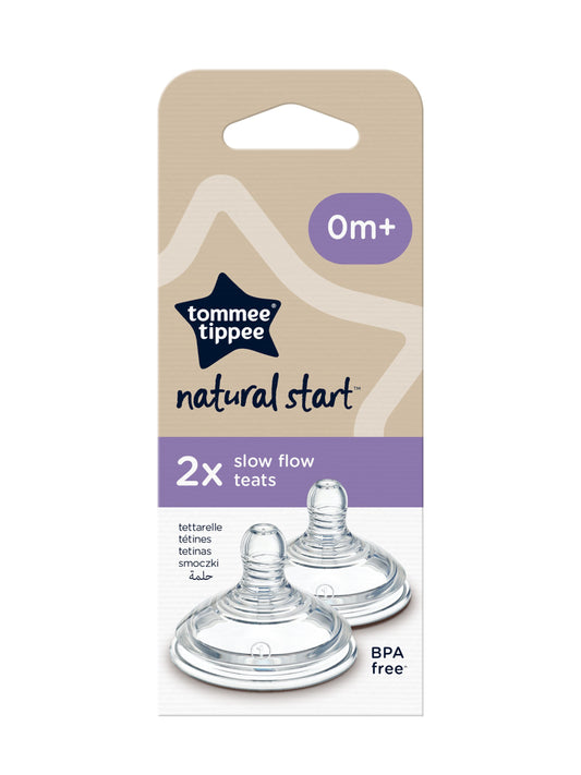 Tommee Tippee Natural Start Slow Flow Teat (0m+)- 2 Pcs