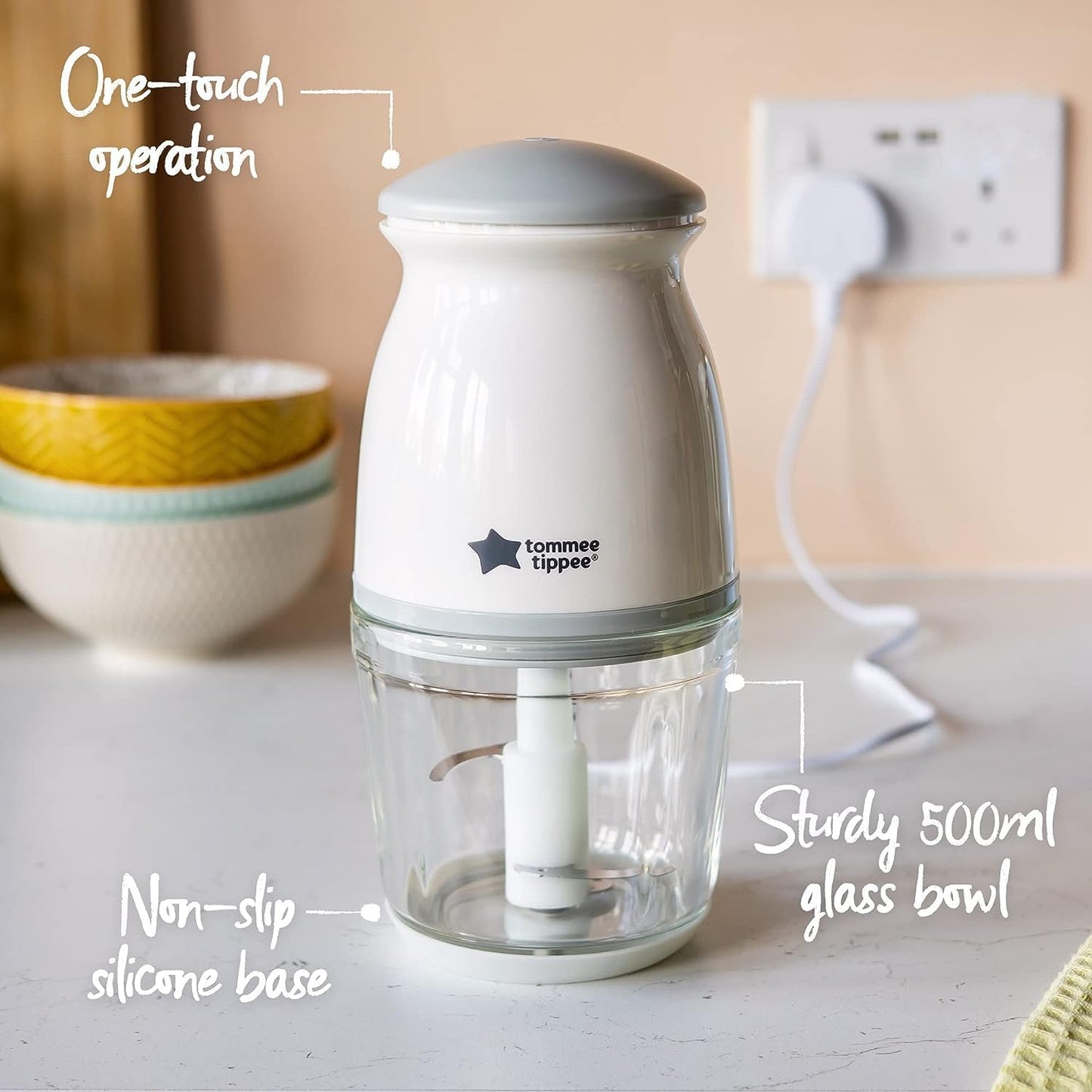 Tommee Tippee Quick-Chop Mini Baby Food Blender (4m+) 500ml