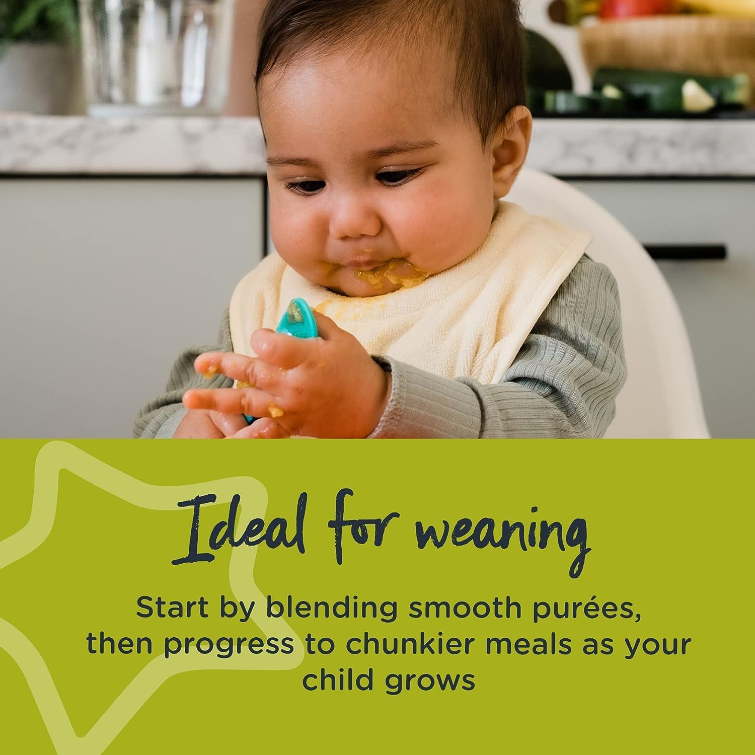 Tommee Tippee Quick-Chop Mini Baby Food Blender (4m+) 500ml