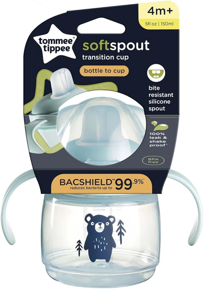 Tommee Tippee Soft Spout Transition Cup (4m+) 150ml- Blue