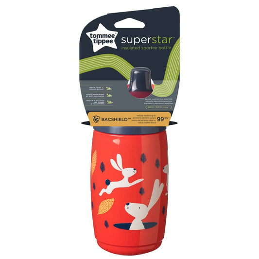 Tommee Tippee Superstar Sportee Insulated Bottle (12m+) 266ml- Red