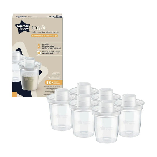 Tommee Tippee To Go Milk Powder Dispensers- 6 Pack
