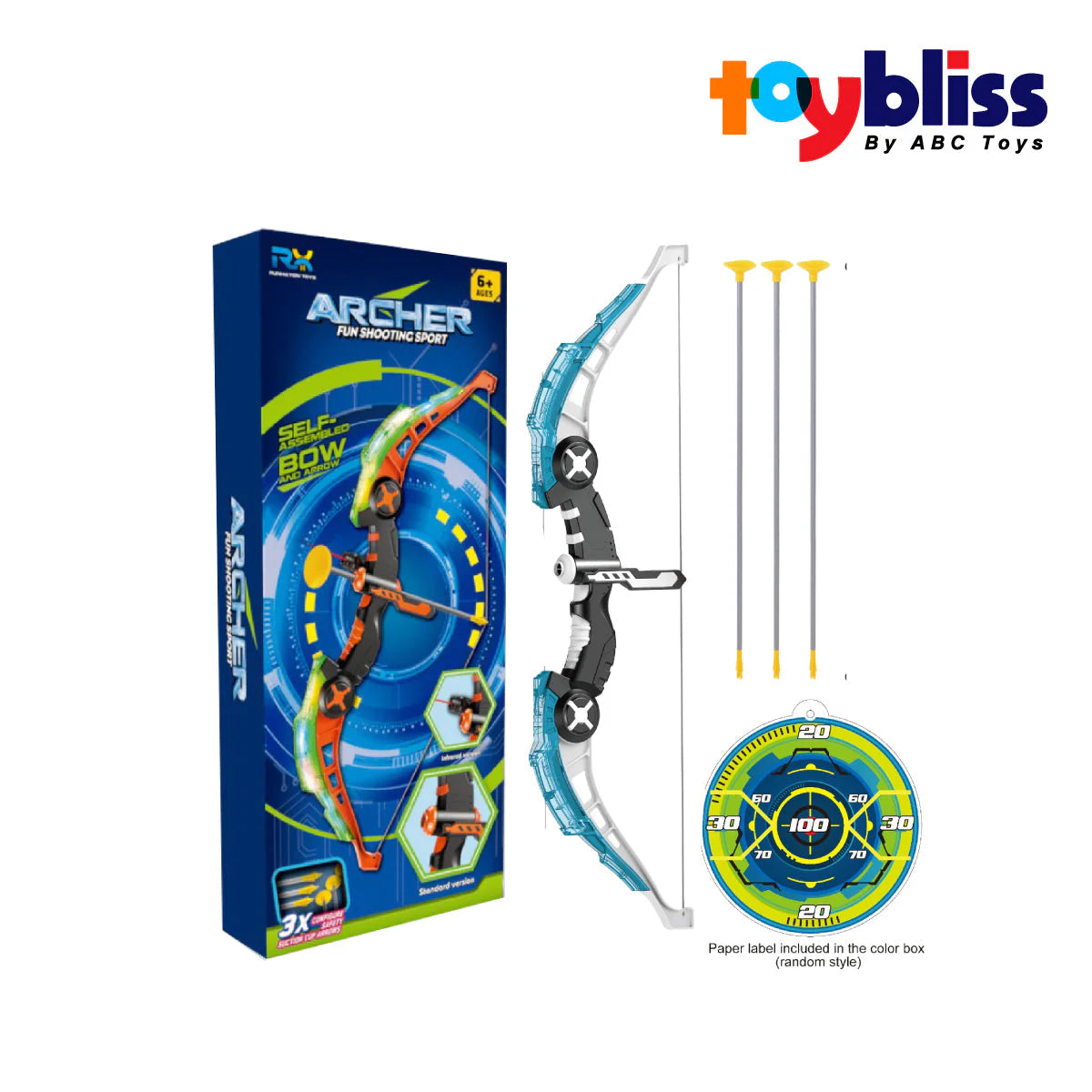 Toybliss- RUNHAYON Archer B/O Bow and Arrow Set (RHY-022A) 6Y+