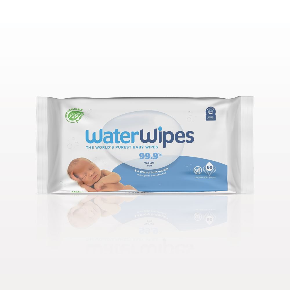 Water Wipes Baby Wipes Fragrance-Free 1 Pack 60 Sheets