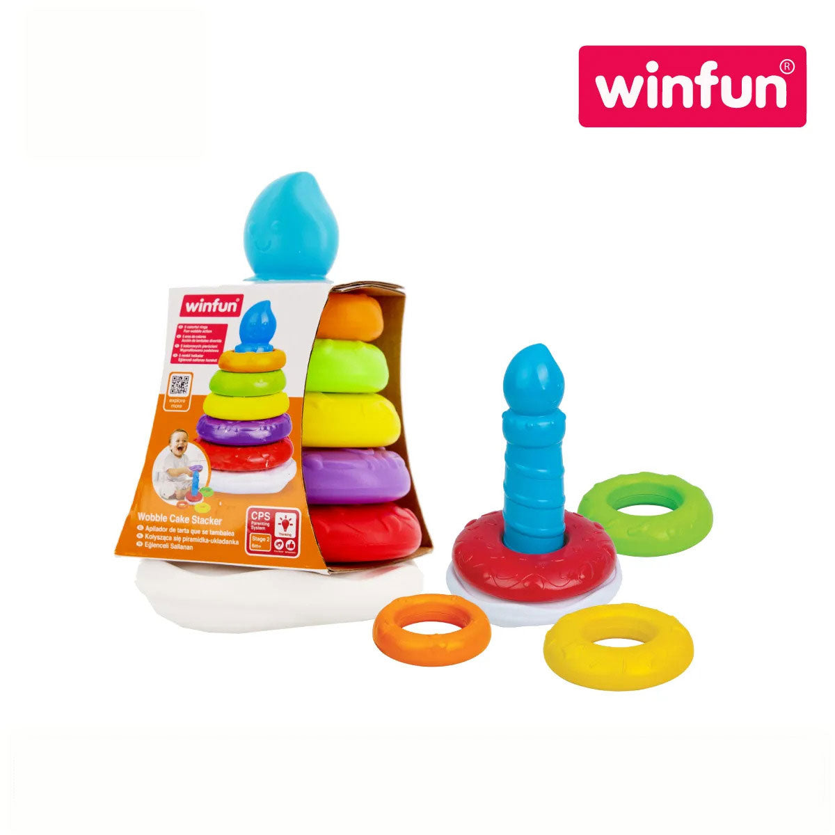 Winfun 000774 Wobble Cake Stacker (6m+)