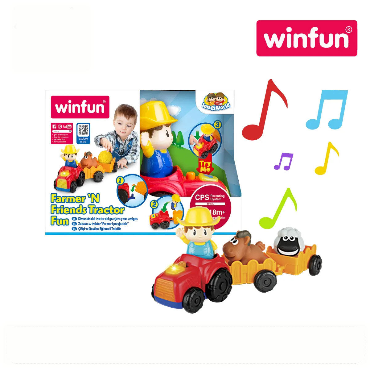 Winfun 001304 Farmer ‘N Friends Tractor Fun (18m+)