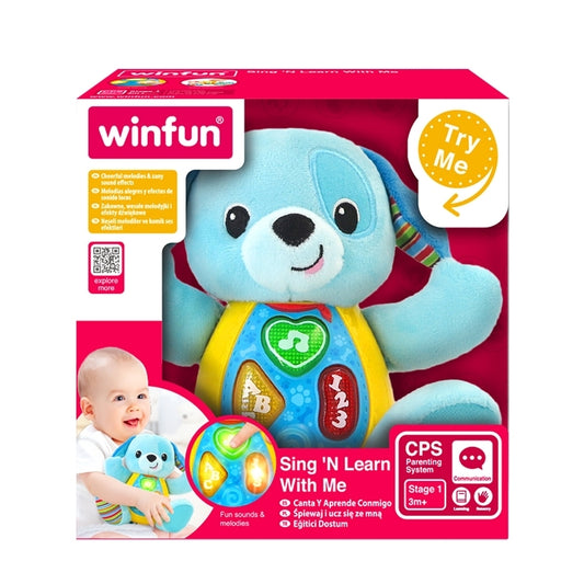 Winfun 000686 Sing ‘N Learn With Me- Blueberry Pup