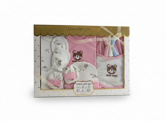 Wonder Children Baby Clothes Gift Set (Pink) - 10pcs