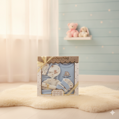 Wonderchild "Baby Elephant" Baby Gift Set (Pastel Blue) - 6pcs