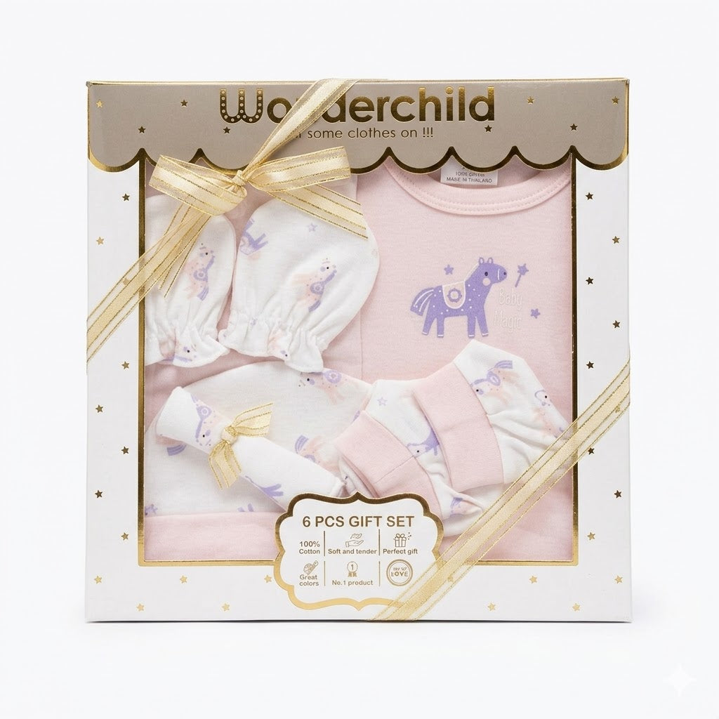 Wonderchild Baby Magic Baby Gift Set (Pink) - 6pcs