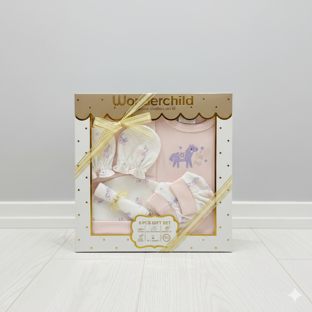 Wonderchild Baby Magic Baby Gift Set (Pink) - 6pcs