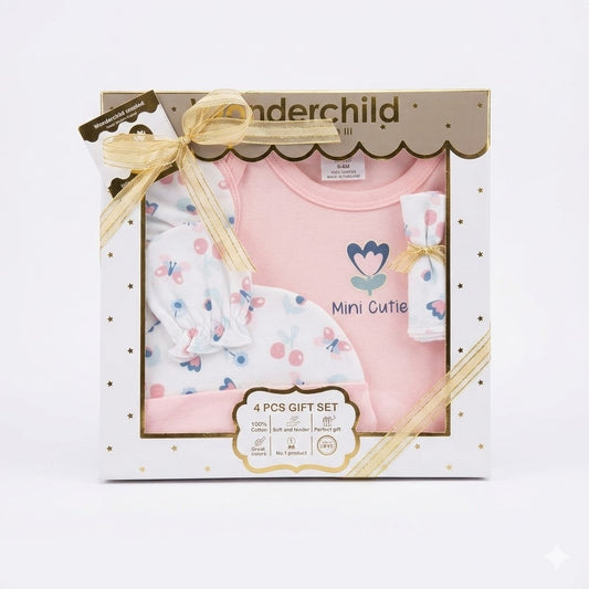 Wonderchild Mini Cutie Baby Gift Set (Pink) - 4pcs