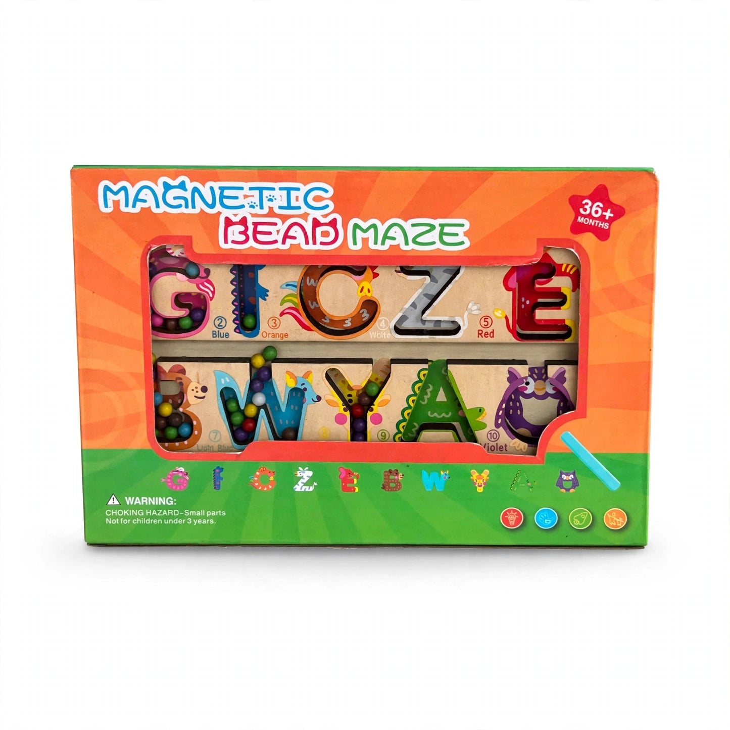 Wooden Alphabet Magnetic Bead Maze Board (3Y+)