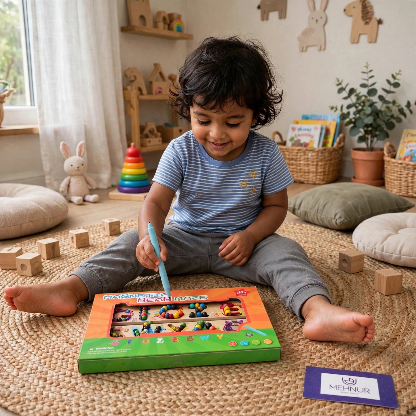 Wooden Alphabet Magnetic Bead Maze Board (3Y+)