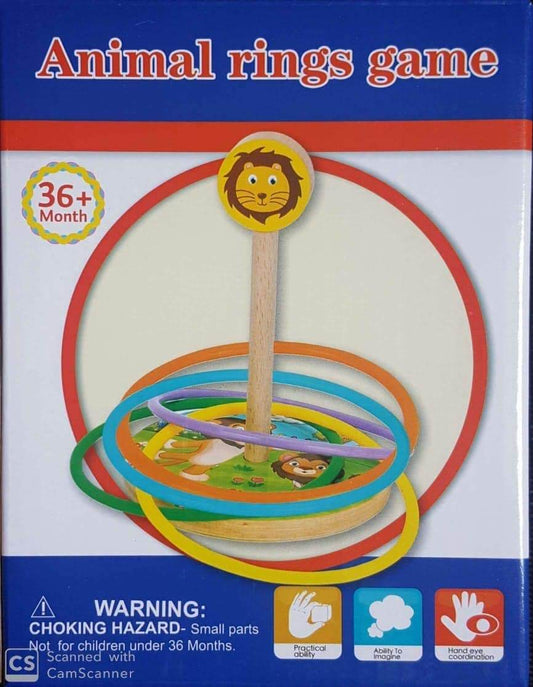Wooden Animal Rings Game