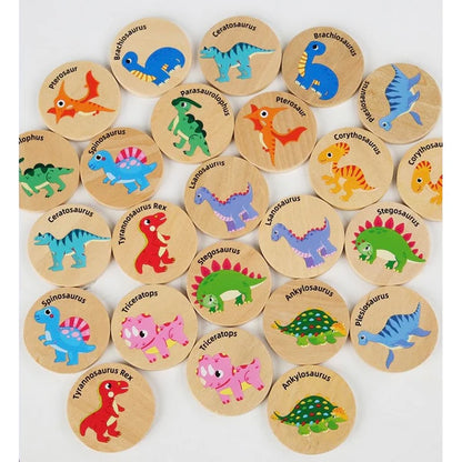 Wooden Memory 'Find The Same Game Dinosaur' Matching Game 3Y+