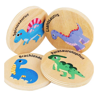 Wooden Memory 'Find The Same Game Dinosaur' Matching Game 3Y+