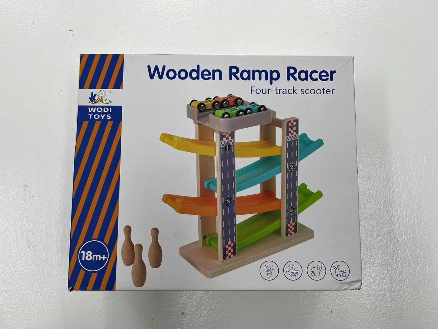 Wooden Ramp Racer Four Track Scooter