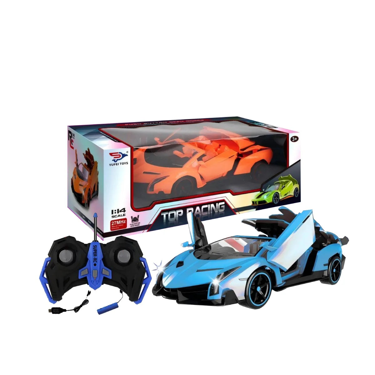 YUFEI 1:14 Scale Push Button Remote Control Lamborghini Car (YF668-K10A) 3Y+