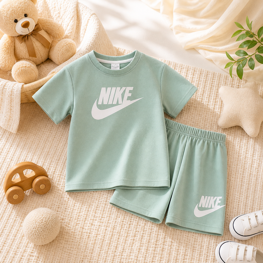 Nike (Thai) T-Shirt & Pant Set- Sea Green