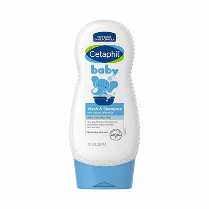Cetaphil Baby Wash & Shampoo With Organic Calendula Face & Body 230ml