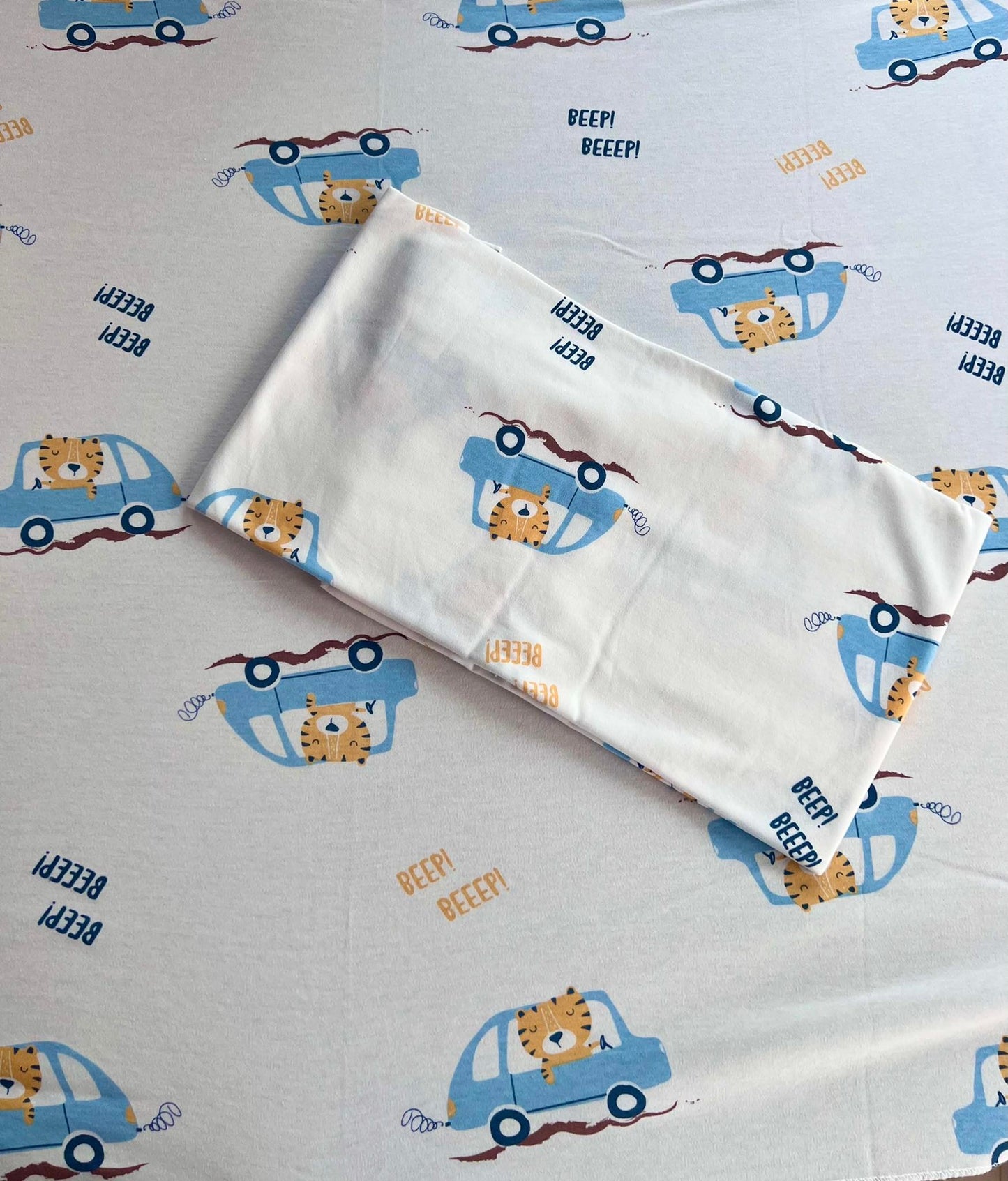 Cotton Newborn Baby Shawl Swaddle Plain Wrap Blanket- Car Print