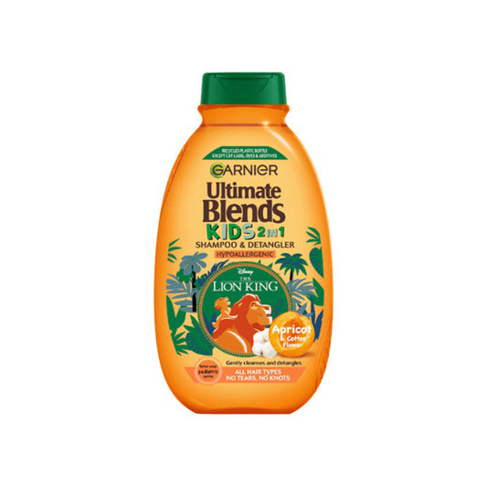 Garnier Ultimate Blends Kids 2 In 1 Shampoo & Detangler- Apricot & Cotton Flower 250ml