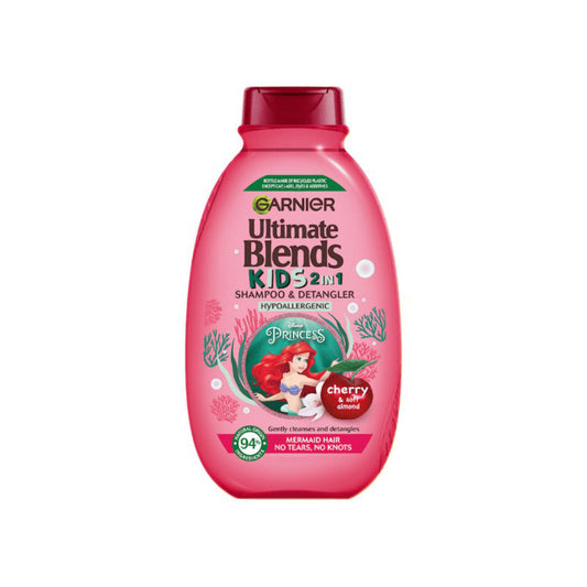 Garnier Ultimate Blends Kids 2 In 1 Shampoo & Detangler- Cherry & Soft Almond 250ml