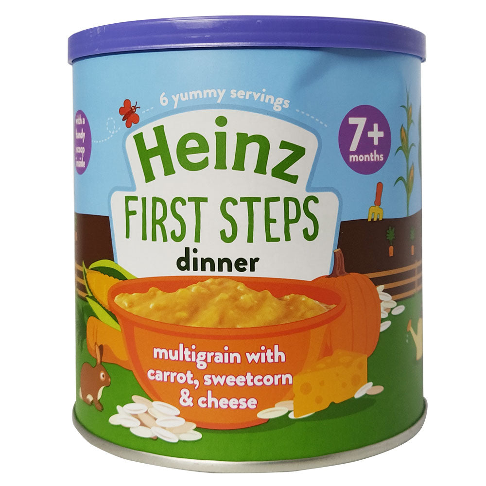 Heinz First Steps Dinner Multigrain with Carrot, Sweetcorn & Cheese (7+months) 200g