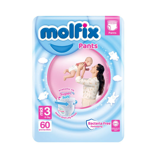 Molfix (Turkey) Baby Diaper Pants 3 Midi (6-11 kg) 60 Pcs